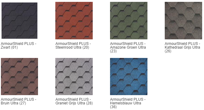 kleuren armourshield PLUS kleuren armourshield PLUS